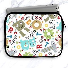 Seamless Pattern Vector With Funny Robots Cartoon Apple Ipad 2/3/4 Zipper Cases by Vaneshart