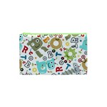 Seamless Pattern Vector With Funny Robots Cartoon Cosmetic Bag (XS) Front