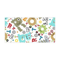 Seamless Pattern Vector With Funny Robots Cartoon Yoga Headband by Vaneshart