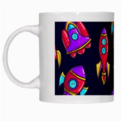 Space Patterns White Mugs by Vaneshart