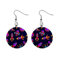 Space Patterns Mini Button Earrings by Vaneshart