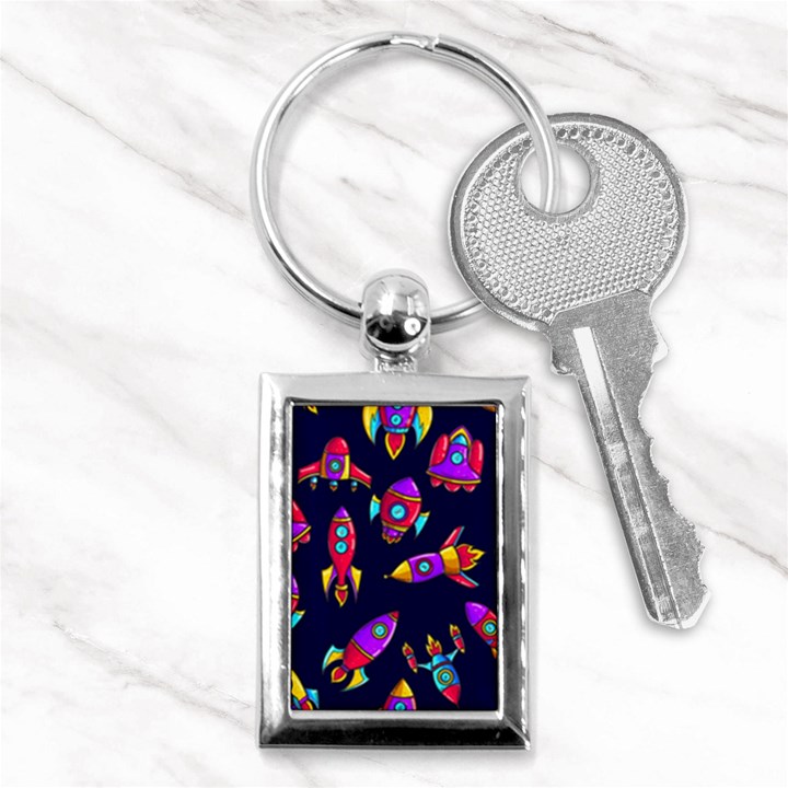 Space Patterns Key Chain (Rectangle)