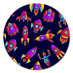 Space Patterns Magnet 5  (round) by Vaneshart