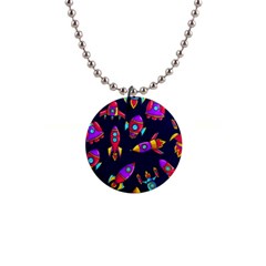 Space Patterns 1  Button Necklace