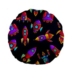 Space Patterns Standard 15  Premium Round Cushions by Vaneshart