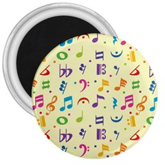 Seamless Pattern Musical Note Doodle Symbol 3  Magnets by Vaneshart