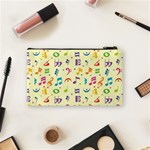 Seamless Pattern Musical Note Doodle Symbol Cosmetic Bag (Small) Back