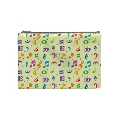 Seamless Pattern Musical Note Doodle Symbol Cosmetic Bag (medium) by Vaneshart