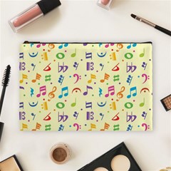 Seamless Pattern Musical Note Doodle Symbol Cosmetic Bag (large) by Vaneshart