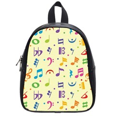 Seamless Pattern Musical Note Doodle Symbol School Bag (small) by Vaneshart