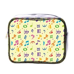 Seamless Pattern Musical Note Doodle Symbol Mini Toiletries Bag (one Side) by Vaneshart