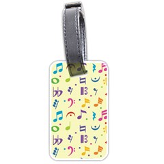 Seamless Pattern Musical Note Doodle Symbol Luggage Tag (one Side) by Vaneshart