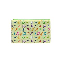 Seamless Pattern Musical Note Doodle Symbol Cosmetic Bag (xs) by Vaneshart