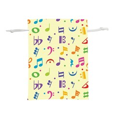 Seamless Pattern Musical Note Doodle Symbol Lightweight Drawstring Pouch (l) by Vaneshart