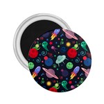 Cosmos Ufo Concept Seamless Pattern 2.25  Magnets Front