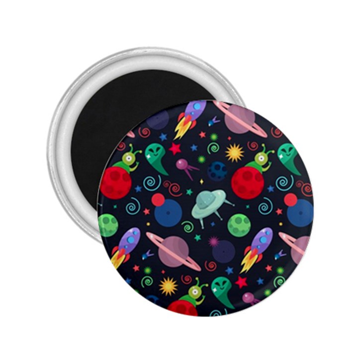 Cosmos Ufo Concept Seamless Pattern 2.25  Magnets