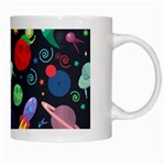 Cosmos Ufo Concept Seamless Pattern White Mugs Right