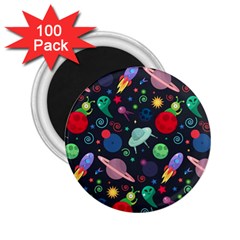 Cosmos Ufo Concept Seamless Pattern 2 25  Magnets (100 Pack)  by Vaneshart