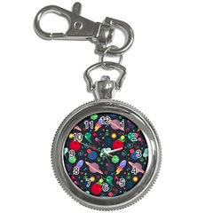 Cosmos Ufo Concept Seamless Pattern Key Chain Watches by Vaneshart