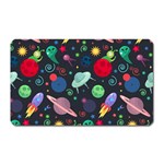 Cosmos Ufo Concept Seamless Pattern Magnet (Rectangular) Front