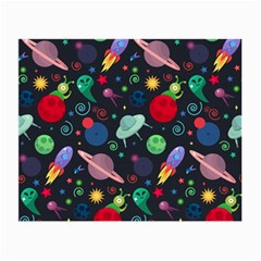 Cosmos Ufo Concept Seamless Pattern Small Glasses Cloth by Vaneshart