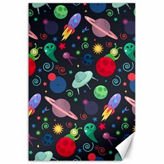 Cosmos Ufo Concept Seamless Pattern Canvas 20  X 30  by Vaneshart