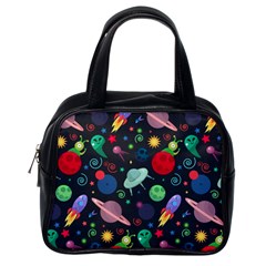 Cosmos Ufo Concept Seamless Pattern Classic Handbag (one Side) by Vaneshart