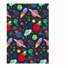 Cosmos Ufo Concept Seamless Pattern Large Garden Flag (two Sides) by Vaneshart