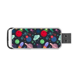 Cosmos Ufo Concept Seamless Pattern Portable Usb Flash (two Sides) by Vaneshart