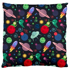 Cosmos Ufo Concept Seamless Pattern Standard Flano Cushion Case (one Side) by Vaneshart