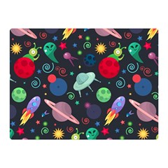 Cosmos Ufo Concept Seamless Pattern Double Sided Flano Blanket (mini)  by Vaneshart