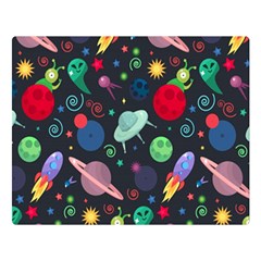 Cosmos Ufo Concept Seamless Pattern Double Sided Flano Blanket (large)  by Vaneshart