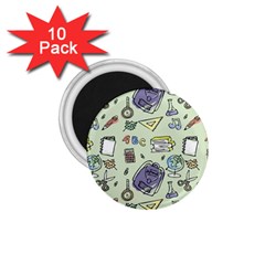 Hand Drawn Pattern School 1 75  Magnets (10 Pack)  by Vaneshart