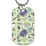 Hand Drawn Pattern School Dog Tag (One Side) Front