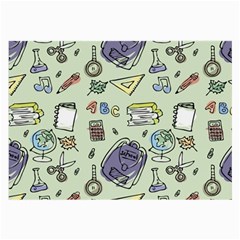 Hand Drawn Pattern School Large Glasses Cloth by Vaneshart