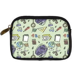 Hand Drawn Pattern School Digital Camera Leather Case by Vaneshart