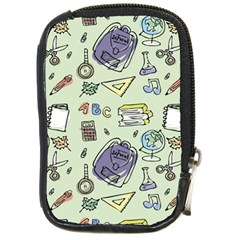 Hand Drawn Pattern School Compact Camera Leather Case by Vaneshart