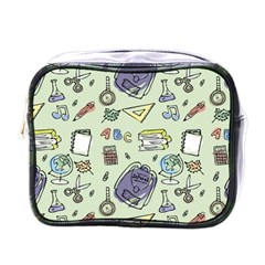 Hand Drawn Pattern School Mini Toiletries Bag (one Side) by Vaneshart