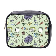 Hand Drawn Pattern School Mini Toiletries Bag (two Sides)