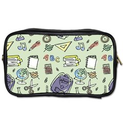 Hand Drawn Pattern School Toiletries Bag (two Sides) by Vaneshart