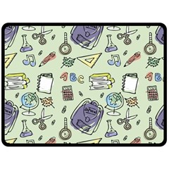 Hand Drawn Pattern School Fleece Blanket (large)  by Vaneshart