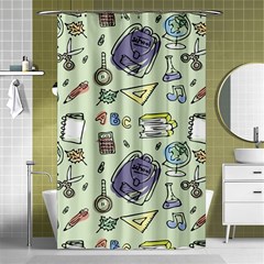 Hand Drawn Pattern School Shower Curtain 48  X 72  (small)  by Vaneshart