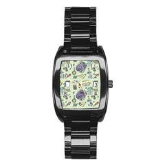 Hand Drawn Pattern School Stainless Steel Barrel Watch by Vaneshart