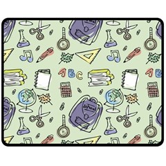 Hand Drawn Pattern School Double Sided Fleece Blanket (medium)  by Vaneshart