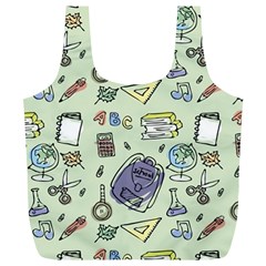 Hand Drawn Pattern School Full Print Recycle Bag (xl) by Vaneshart