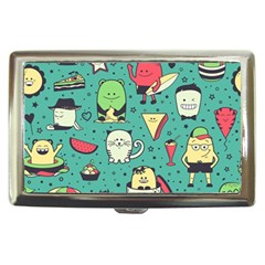 Seamless Pattern With Funny Monsters Cartoon Hand Drawn Characters Unusual Creatures Cigarette Money Case by Vaneshart