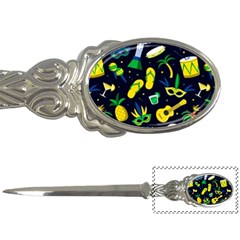 Seamless Brazilian Carnival Pattern With Musical Instruments Letter Opener by Vaneshart