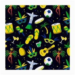 Seamless Brazilian Carnival Pattern With Musical Instruments Medium Glasses Cloth (2 Sides) by Vaneshart