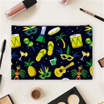 Seamless Brazilian Carnival Pattern With Musical Instruments Cosmetic Bag (Large) Back