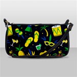 Seamless Brazilian Carnival Pattern With Musical Instruments Shoulder Clutch Bag Front